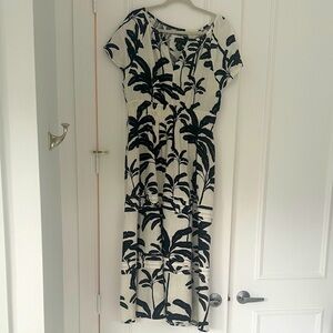 Tahari Black and White Maxi Dress